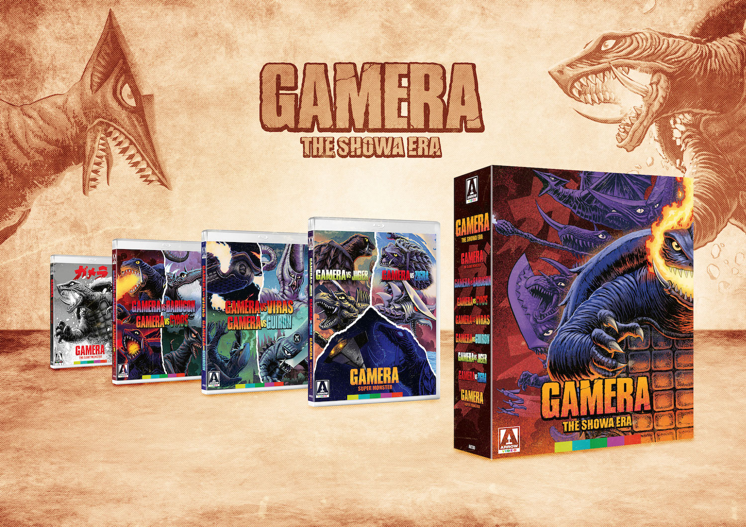 Gamera Standard Box Sets Announced By Arrow Video - Kaiju Battle